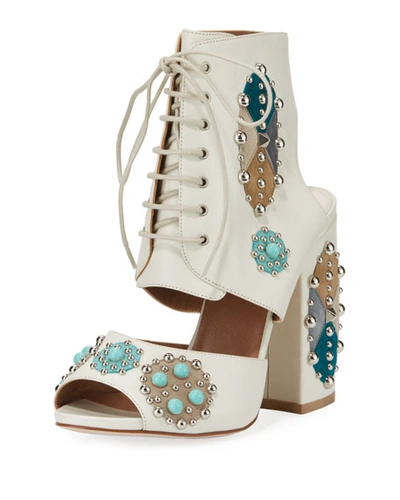 Laurence Dacade Romo Studded Lace-up Sandal