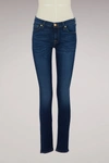 7 FOR ALL MANKIND THE SKINNY MID-RISE JEANS,SWT8870DD/DARK BLUE