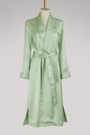 OFF-WHITE Long pajama-style jacket,OWGD001R187480274141 LIGHT GREEN