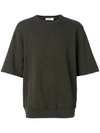 JIL SANDER short sleeve raw stitch sweatshirt,70602524740812618008