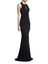 THEIA Ruched Jersey Gown,0400096061008