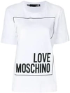 LOVE MOSCHINO LOGO PRINT T-SHIRT,W4F1553M351712629483