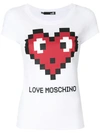 LOVE MOSCHINO LOVE MOSCHINO T-SHIRT MIT LOGO-PRINT - WEIß,W4B194BE151212629481