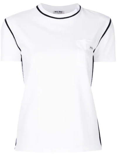 Miu Miu Classic Logo T-shirt In White