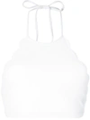 Marysia Mott Halter Neck Bikini Top In White