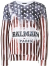 BALMAIN 美国国旗印花套头衫,S8H6701I16612620932