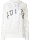 FORTE COUTURE FORTE DEI MARMI COUTURE LACE-EMBROIDERED HOODED SWEATSHIRT - WHITE,FC1SS1808BIS12628155