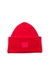 ACNE STUDIOS ACNE STUDIOS PANSY FACE BEANIE IN RED,27I176