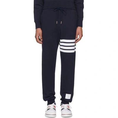Thom Browne Classic Loopback 4-bar Sweatpants In Blue