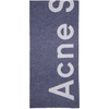 ACNE STUDIOS BLUE TORONTY LOGO SCARF,274176