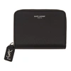 SAINT LAURENT Black Rive Gauche Compact Zip Around Wallet,414661 B680N