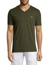 Lacoste Classic Pima Cotton V-neck Tee In Sherwood Green