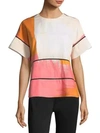 DKNY Printed Cotton Top