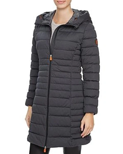 Save The Duck Packable Quilted Long Puffer Coat - 100% Exclusive In Charcoal