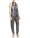 HAUTE HIPPIE IN THE WILD BEADED TAPESTRY-PRINT TOP,2JY110610E