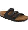Birkenstock Women's Florida Soft Footbed Sandals - Regular Fit In Habana In Black Leather