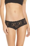 Hanky Panky Floral Stretch Lace Girlkini In Black