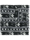 SAINT LAURENT SAINT LAURENT PRINTED SCARF - BLACK,5070714Y64612625529