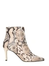 MARC ELLIS PYTHON PRINTED LEATHER ANKLE BOOTS,10329940