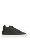 ETQ. MID 2 BLACK LEATHER SNEAKERS,10329406