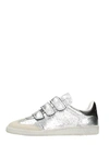 ISABEL MARANT BETH BASKET SILVER LEATHER SNEAKERS,BK0031 18P030S