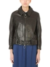 GOLDEN GOOSE VANIA BLACK LEATHER JACKETS,10330417