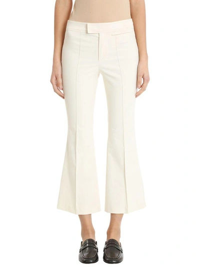 Isabel Marant Nyree Cropped Kick-flare Trousers In Ecru