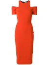 VICTORIA BECKHAM VICTORIA BECKHAM CUT-OUT FITTED DRESS - RED,DRFIT6319B12481620