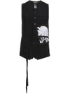 ANN DEMEULEMEESTER ANN DEMEULEMEESTER FLORAL PATCH WAISTCOAT - BLACK,1801315017409612481528