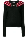 SONIA RYKIEL SONIA RYKIEL STARS AND STRIPES JUMPER - BLACK,19675816GA12602543