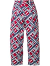 CARVEN GEOMETRIC PRINT TROUSERS,3134P700512627958