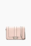 Rebecca Minkoff Love Chevron Quilt Small Leather Crossbody In Peony