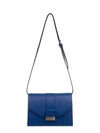 VISONE ELETTRIC BLUE CARRIE SMALL LEATHER SHOULDER BAG,10331768