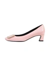 Roger Vivier 45mm Trompette Patent Leather Pumps In Pink