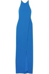 HALSTON HERITAGE CUTOUT CREPE GOWN