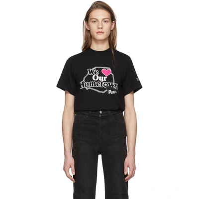 Vetements Paris Open-back Short-sleeve Cotton Top In Black