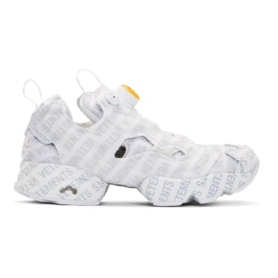 Vetements White Reebok Classics Edition Logo Emoji Instapump Fury Trainers