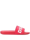 DSQUARED2 TEXTURED LOGO PRINT SLIDES,FFM01011720000112626941