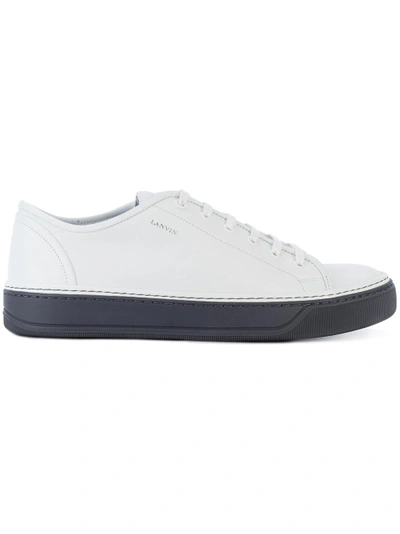 Lanvin Men's Leather Low-top Trainers In White