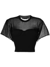 ALEXANDER WANG Cropped T-shirt with Molded Cups,1K481020Y1YN1815