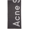 ACNE STUDIOS ACNE STUDIOS BLACK TORONTY LOGO SCARF,274176