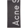 Acne Studios Toronty Logo Wool-blend Scarf In Black