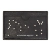 ALEXANDER MCQUEEN ALEXANDER MCQUEEN BLACK STUDDED CARD HOLDER,4972591AC9N