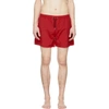 MCQ BY ALEXANDER MCQUEEN MCQ ALEXANDER MCQUEEN RED SWALLOW SWIM SHORTS,481781RKY01