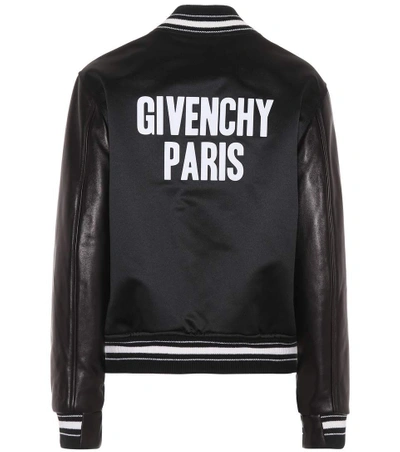 Givenchy Logo-back Wool Varsity Jacket In Black