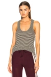 ISABEL MARANT ÉTOILE ISABEL MARANT ETOILE AVIEN STRIPED LINEN TANK IN CREAM,TS0335 00M006E