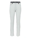 RE/DONE High-Rise Two-Tone Ankle Crop Jeans,1003HRCBW/HRBLKWHT