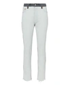 Re/done High-rise Two-tone Ankle Crop Jeans