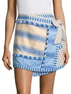 DODO BAR OR Hoze Asymmetric Striped Skirt