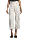 REBECCA TAYLOR Floral Vine Twill Wide Leg Pants